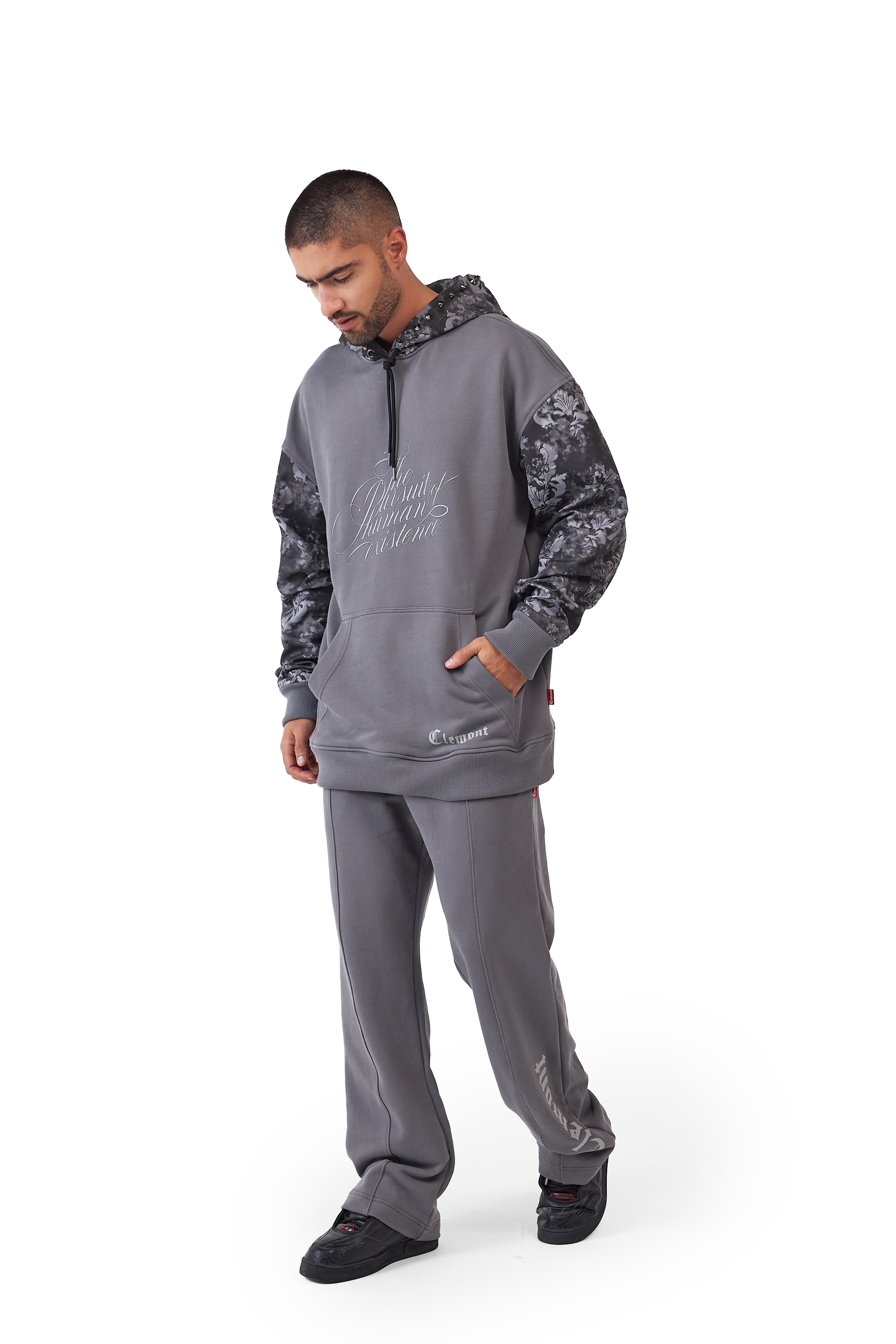 HOODIES HOMBRE INQUIETO GRIS OSCURO CLEMONT