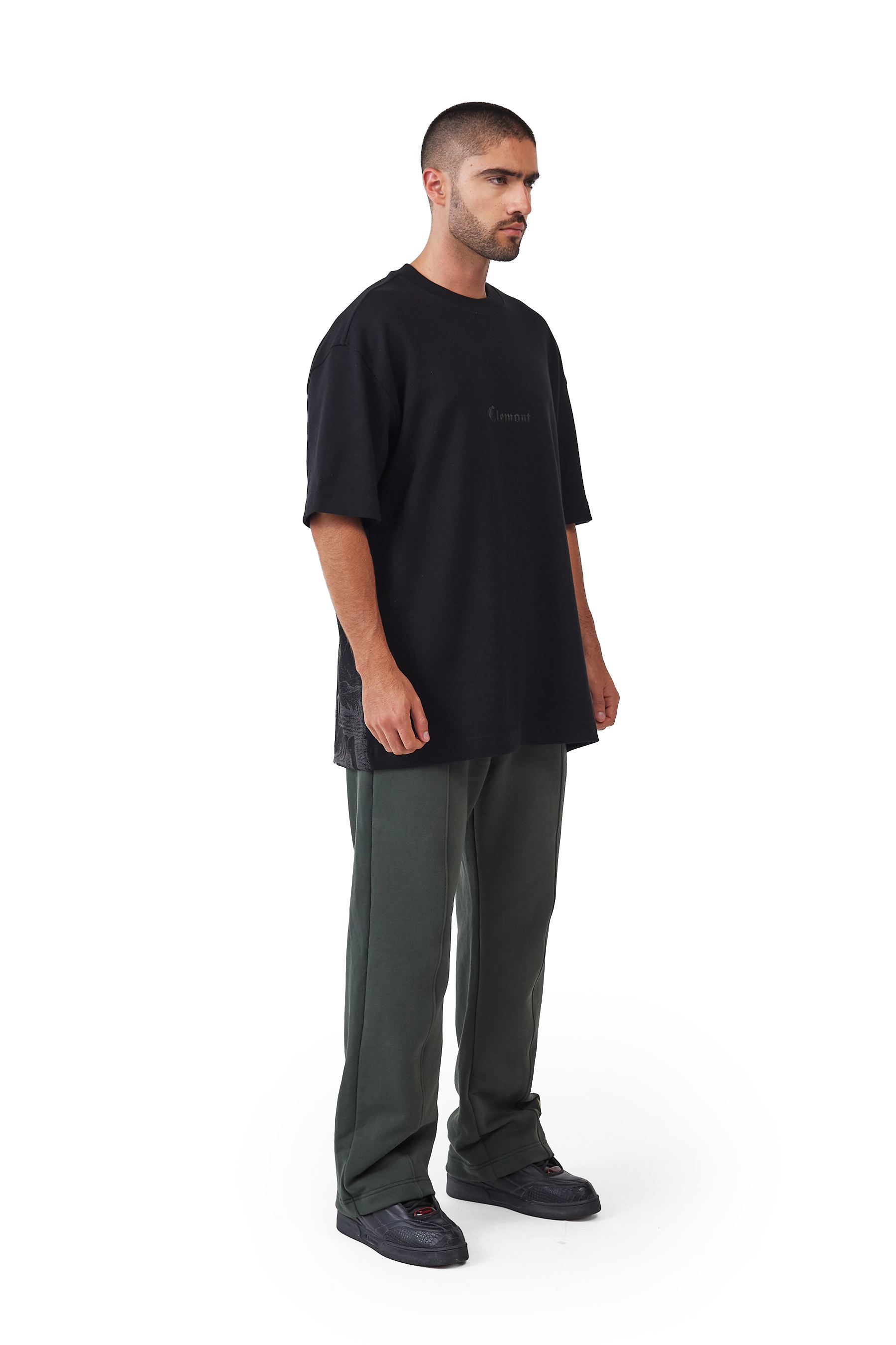 CAMISETA HOMBRE OVERSIZED PATEMA NEGRO CLEMONT