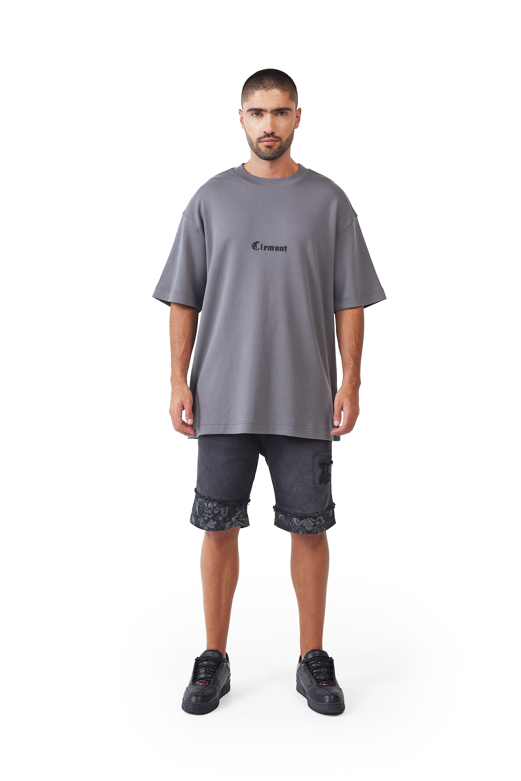 CAMISETA HOMBRE OVERSIZED PATEMA GRIS OSCURO CLEMONT