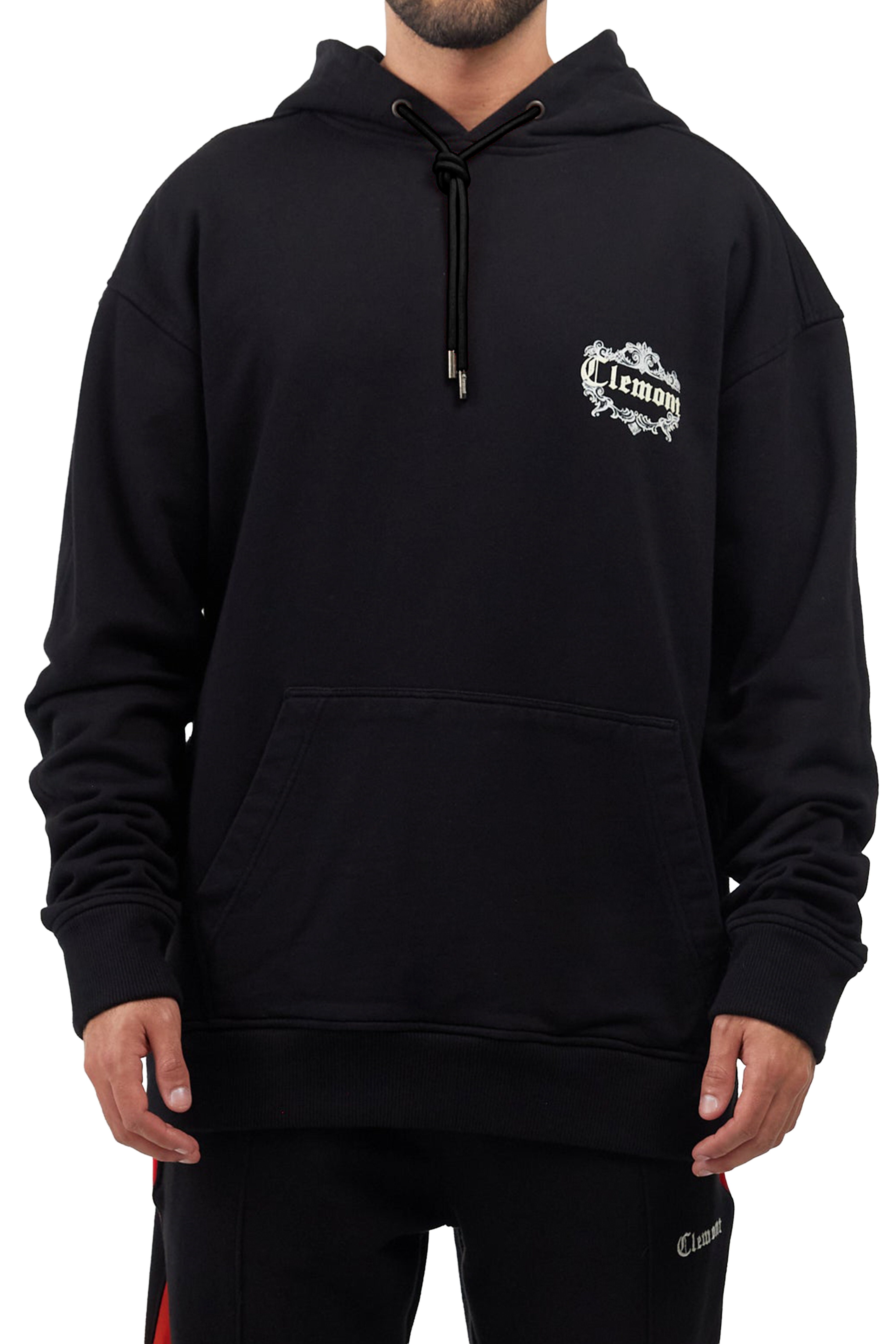 HOODIE MEN  FIORITURA BLACK CLEMONT