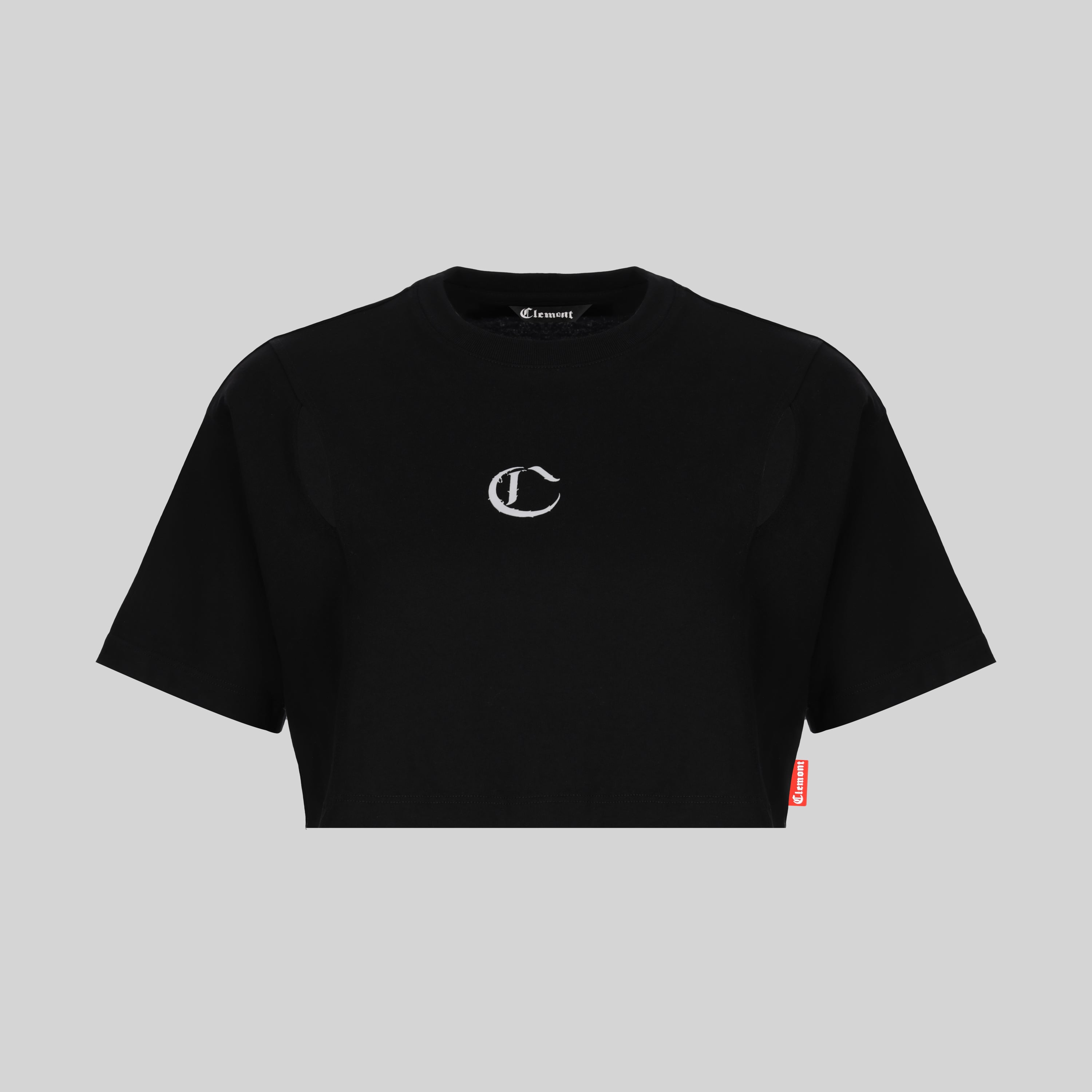 CROPTOP OVERSIZED ORBITALE NEGRO CLEMONT