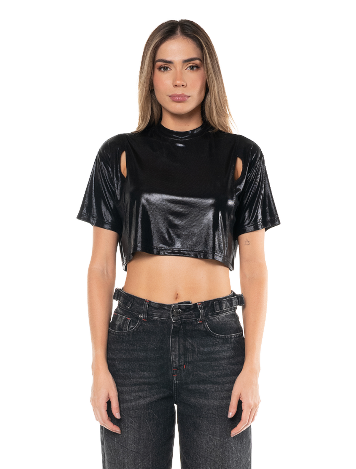 CROP TOP PLATINATO MUJER