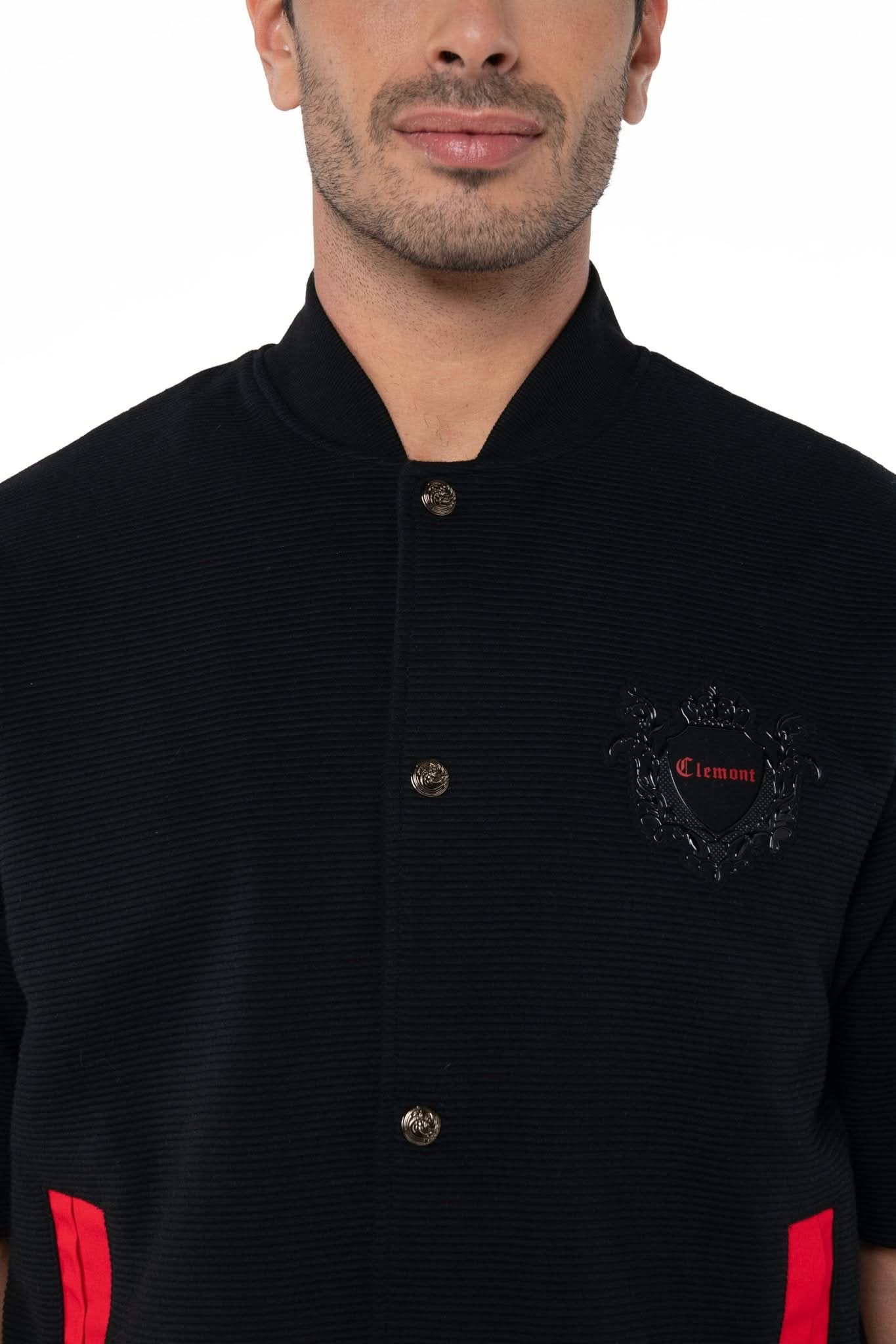 CAMISA SEMI OVERSIZED MASCULINA ISTANA NEGRO CLEMONT - Clemont Oficial