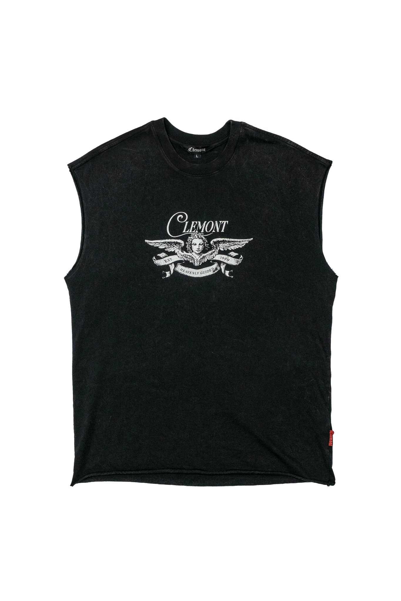 CAMISETA HOMBRE ADOMBRARE LAVADO ÁCIDO NEGRO CLEMONT - Clemont Oficial