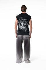 CAMISETA HOMBRE ADOMBRARE LAVADO ÁCIDO NEGRO CLEMONT - Clemont Oficial