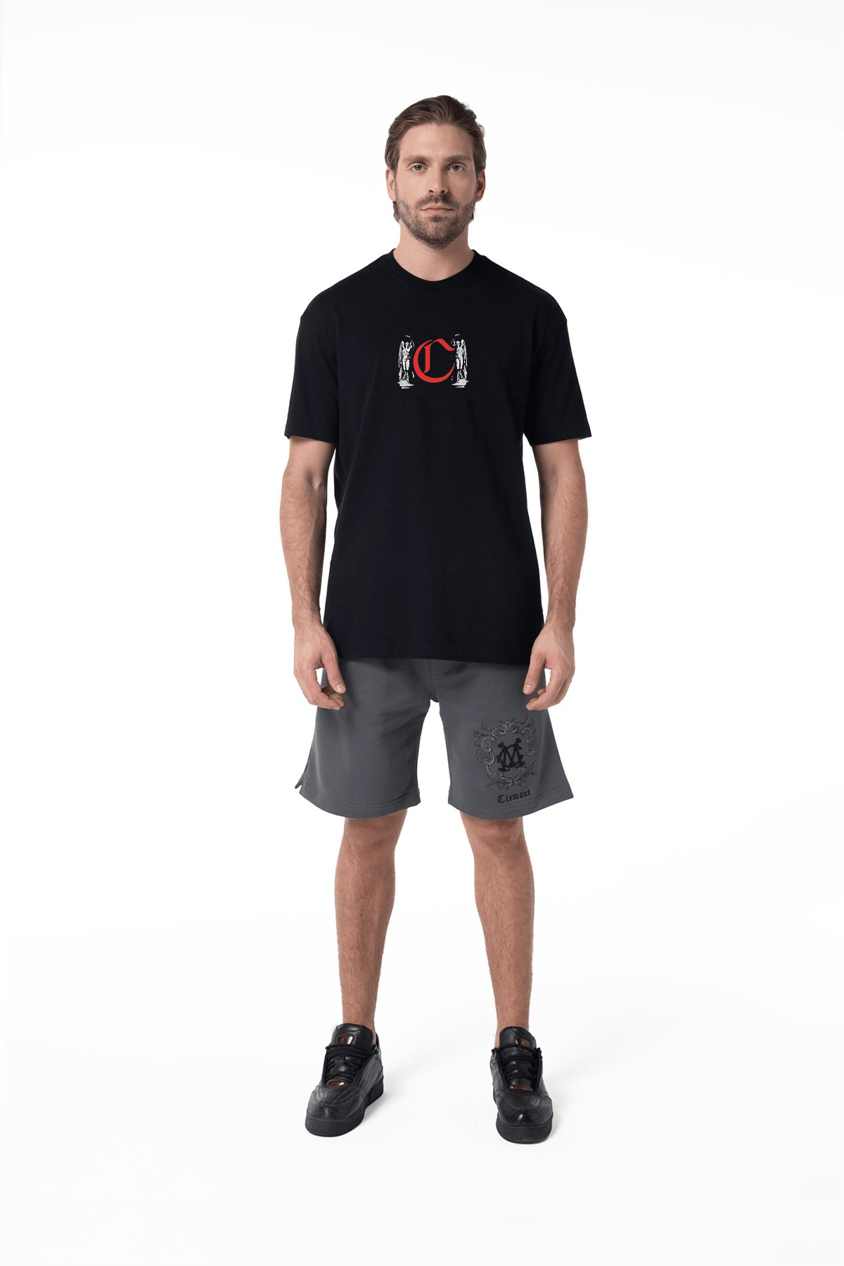 CAMISETA HOMBRE INCRESPATURA NEGRO CLEMONT - Clemont Oficial