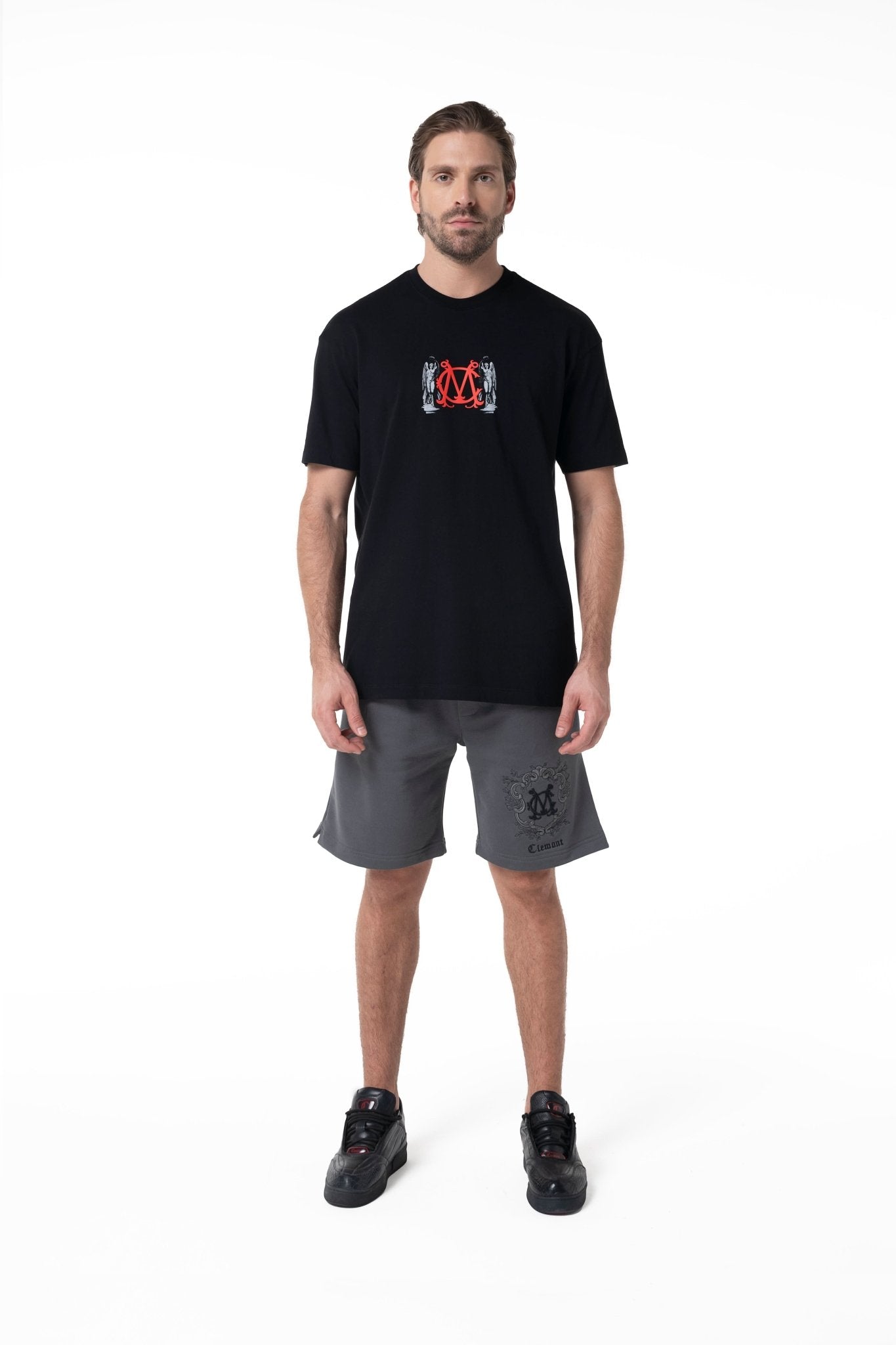 CAMISETA HOMBRE INCRESPATURA NEGRO CLEMONT - Clemont Oficial