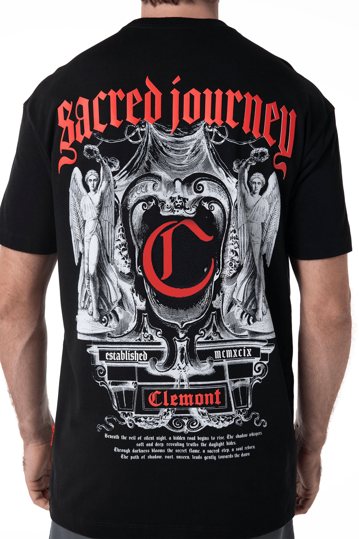 CAMISETA HOMBRE INCRESPATURA NEGRO CLEMONT - Clemont Oficial