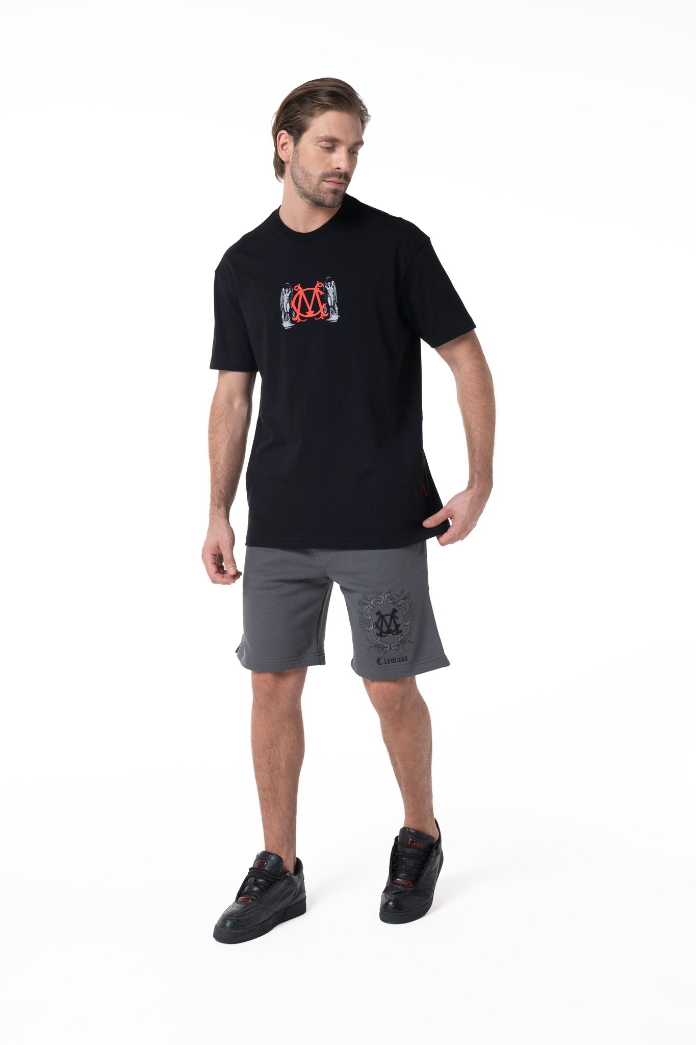 CAMISETA HOMBRE INCRESPATURA NEGRO CLEMONT - Clemont Oficial