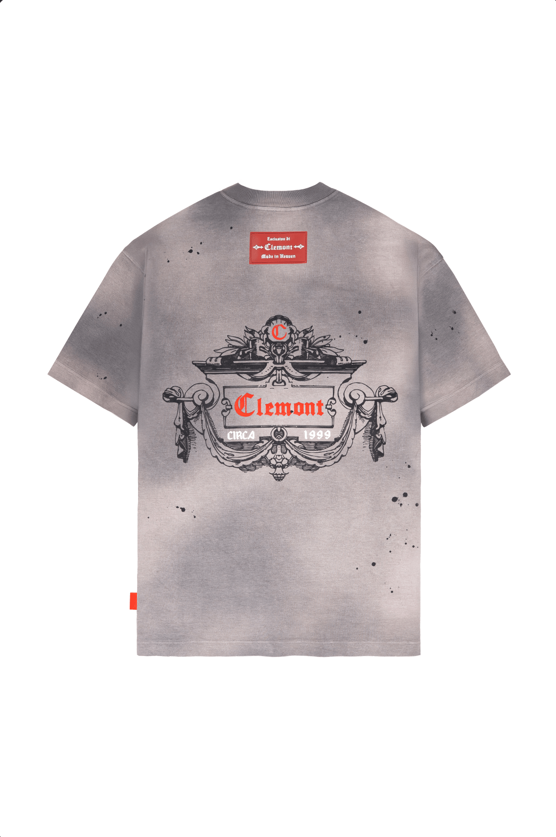 CAMISETA HOMBRE OVERSIZED DISORDINE GRIS OSCURO CLEMONT - Clemont Oficial