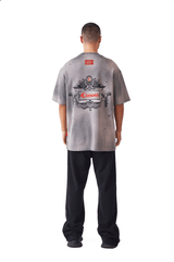 CAMISETA HOMBRE OVERSIZED DISORDINE GRIS OSCURO CLEMONT - Clemont Oficial