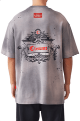 CAMISETA HOMBRE OVERSIZED DISORDINE GRIS OSCURO CLEMONT - Clemont Oficial