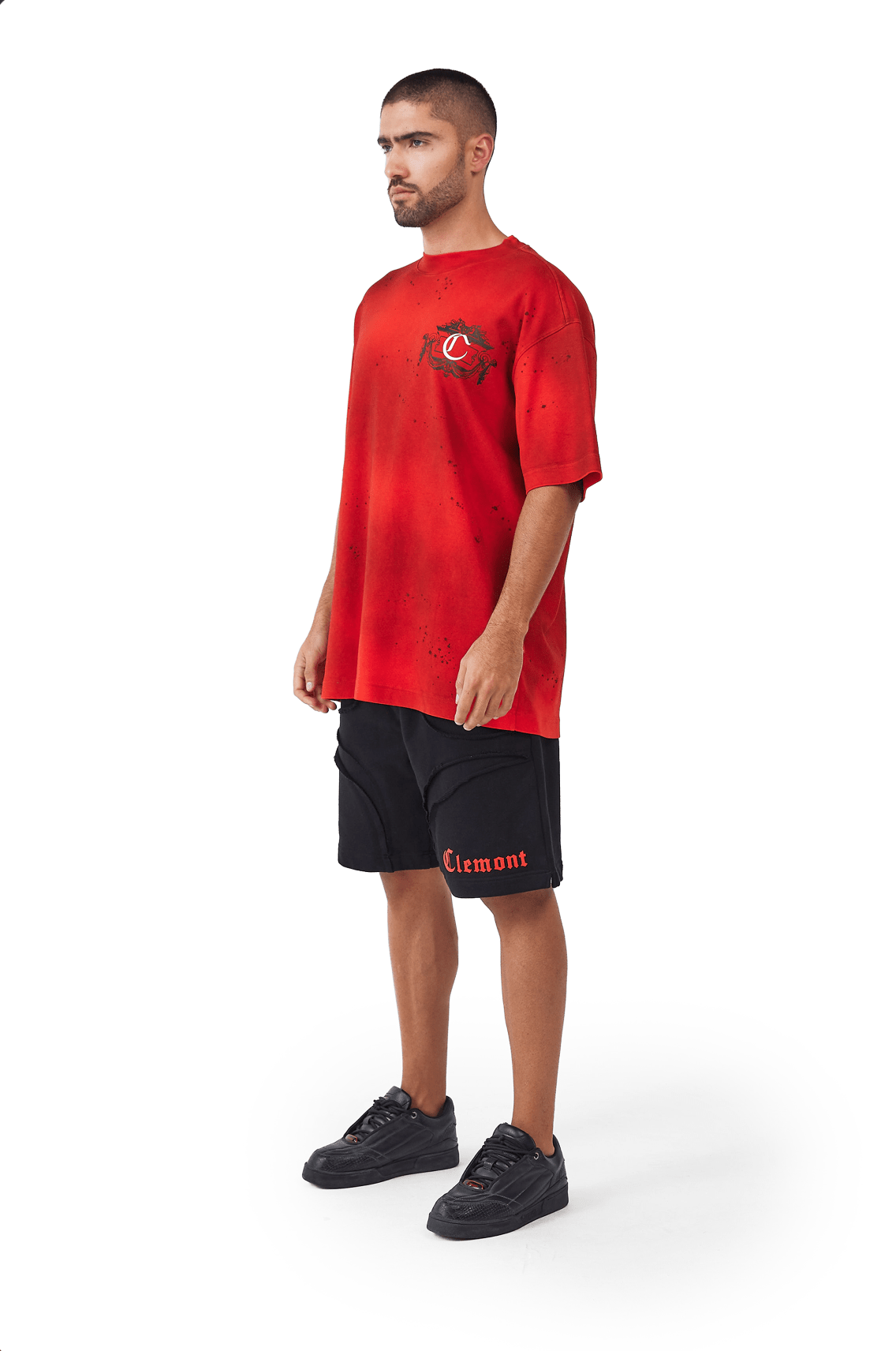 CAMISETA HOMBRE OVERSIZED DISORDINE ROJO CLEMONT - Clemont Oficial