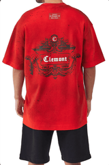 CAMISETA HOMBRE OVERSIZED DISORDINE ROJO CLEMONT - Clemont Oficial