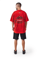 CAMISETA HOMBRE OVERSIZED DISORDINE ROJO CLEMONT - Clemont Oficial