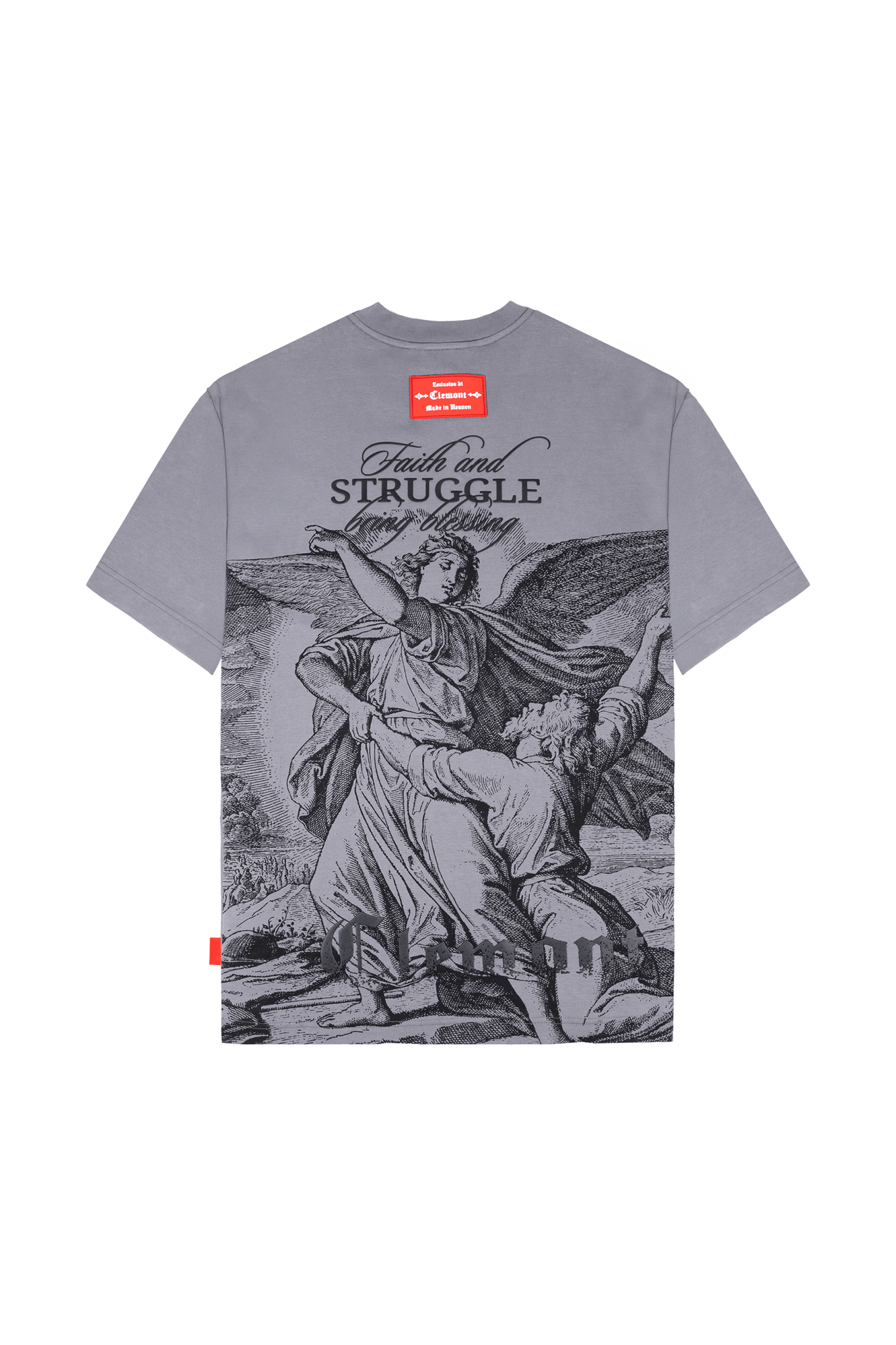 CAMISETA HOMBRE OVERSIZED PATEMA GRIS OSCURO CLEMONT - CLEMONT.CO S.A.S.