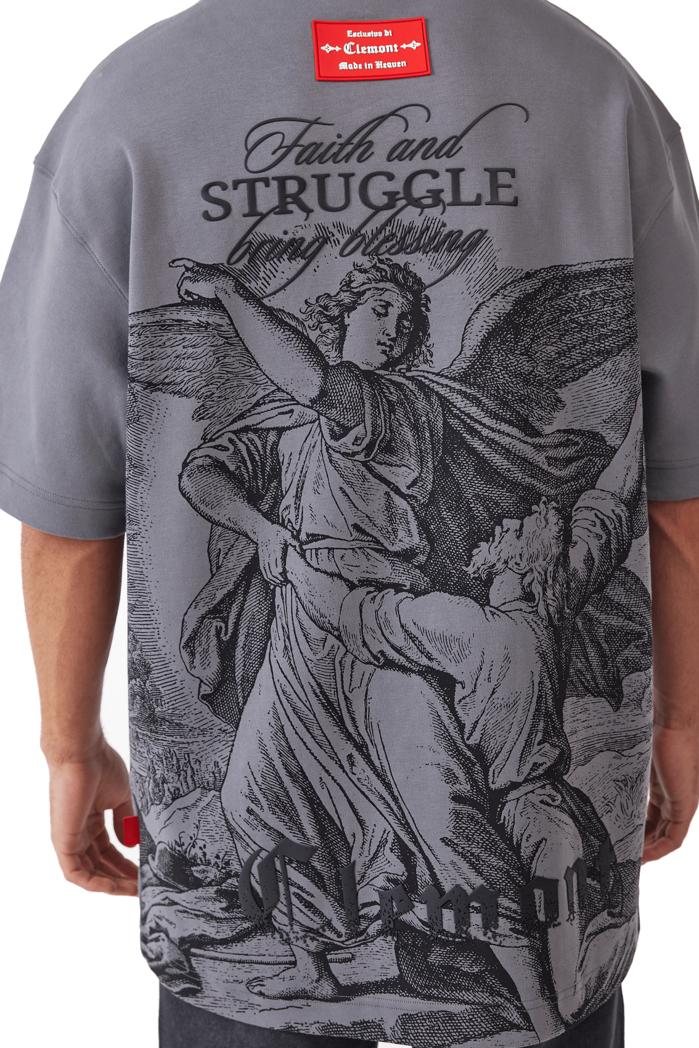CAMISETA HOMBRE OVERSIZED PATEMA GRIS OSCURO CLEMONT - CLEMONT.CO S.A.S.