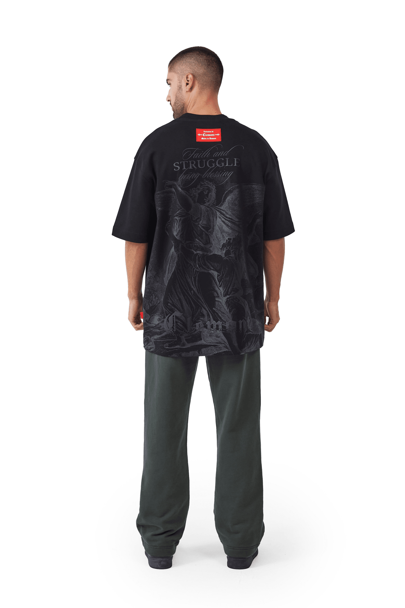 CAMISETA HOMBRE OVERSIZED PATEMA NEGRO CLEMONT - CLEMONT.CO S.A.S.