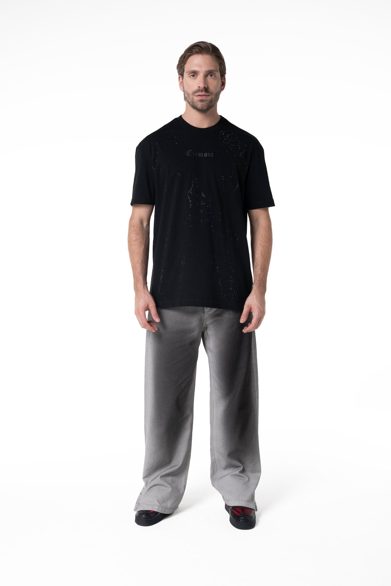 CAMISETA HOMBRE RILASCIO NEGRO CLEMONT - Clemont Oficial
