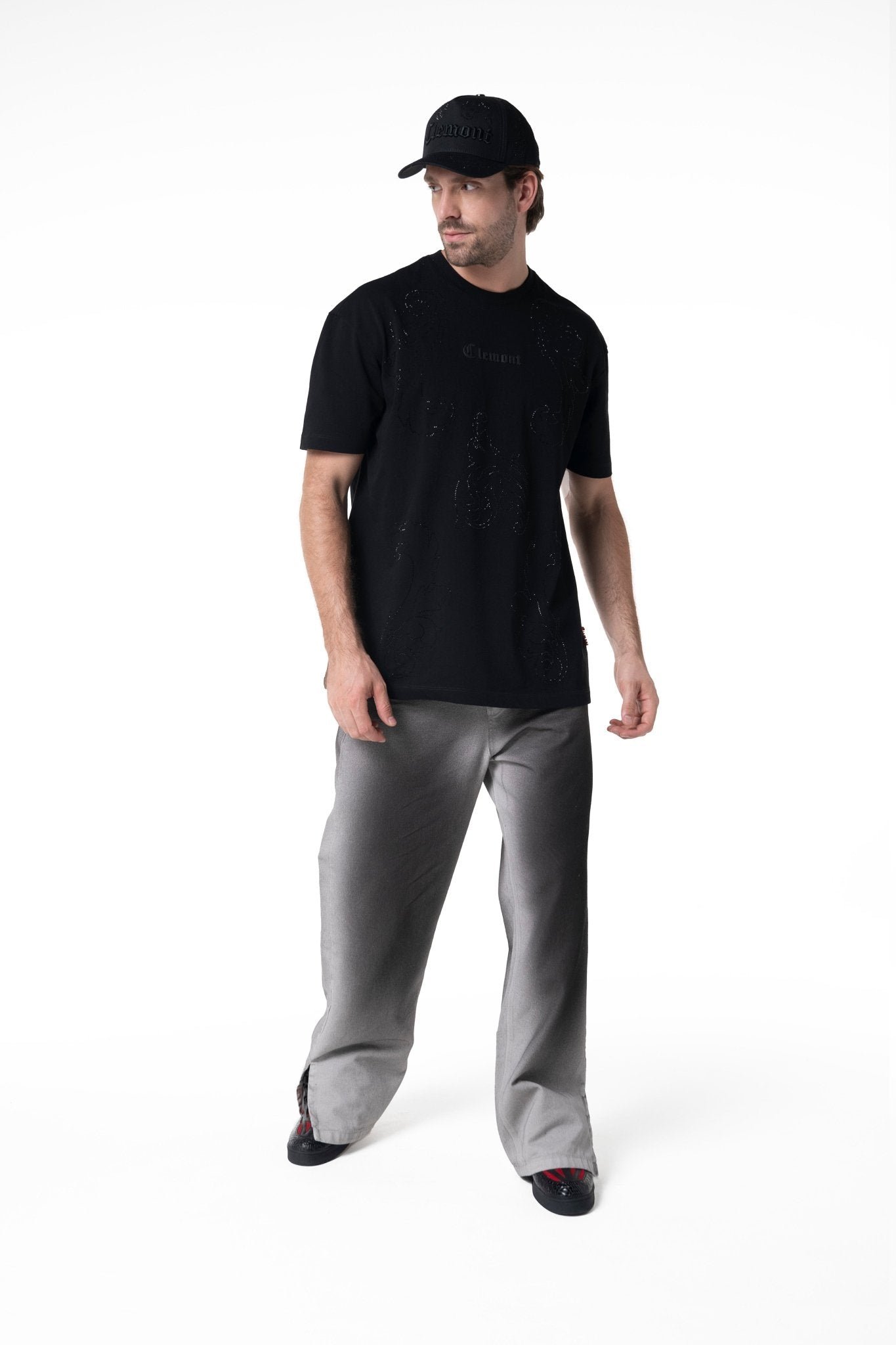 CAMISETA HOMBRE RILASCIO NEGRO CLEMONT - Clemont Oficial