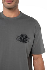 CAMISETA MASCULINA MUSCHIO GRIS OSCURO CLEMONT - Clemont Oficial