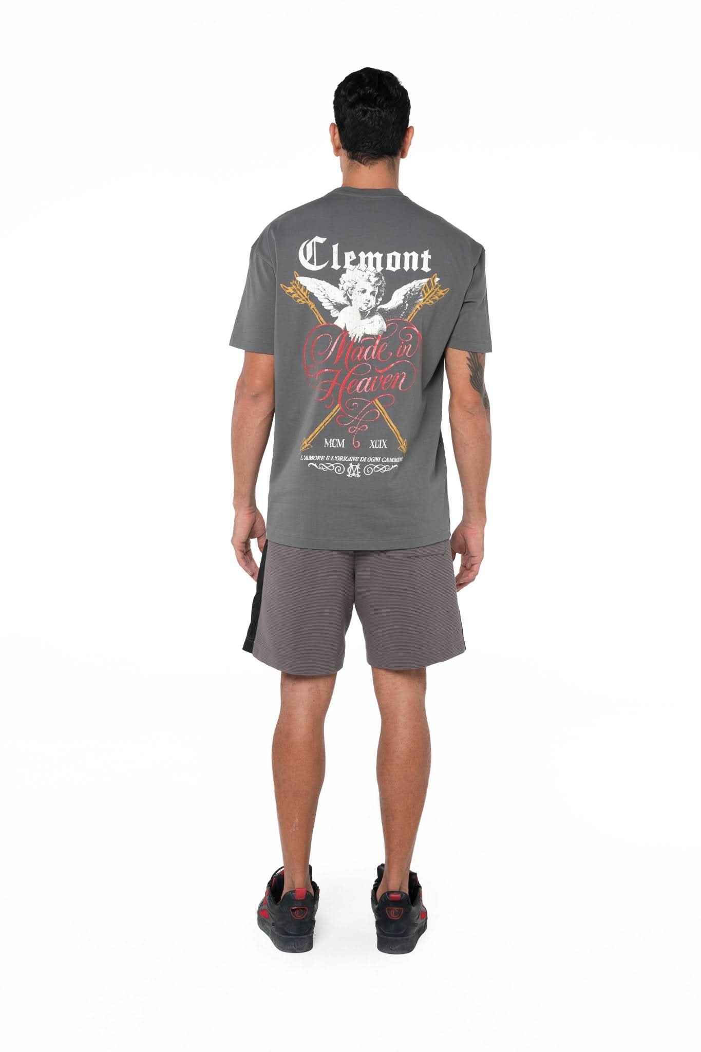 CAMISETA MASCULINA TATTILE SEMI OVERSIZED GRIS CLEMONT - Clemont Oficial