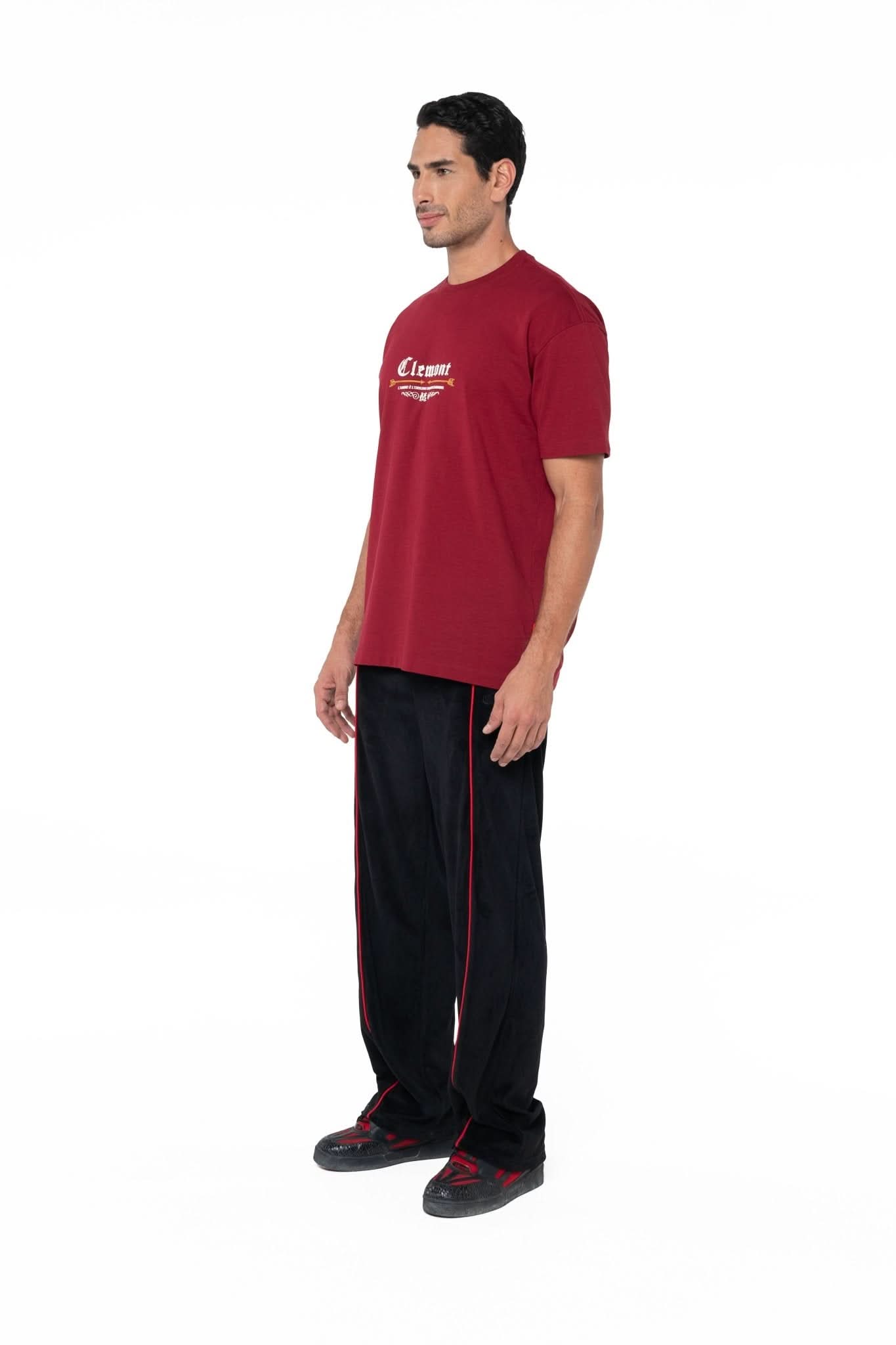 CAMISETA MASCULINA TATTILE SEMI OVERSIZED VINOTINTO CLEMONT - Clemont Oficial