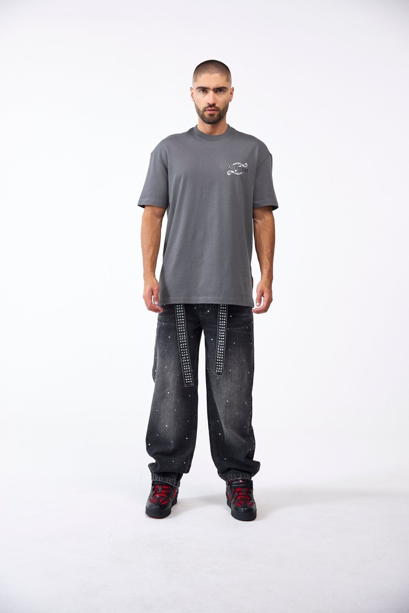 CAMISETA MASCULINO BENEVOLENZA GRIS OSCURO CLEMONT - CLEMONT.CO S.A.S.