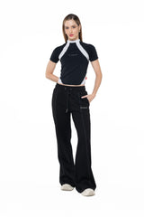 CAMISETA MUJER IRISDECENTE NEGRO CLEMONT - Clemont Oficial