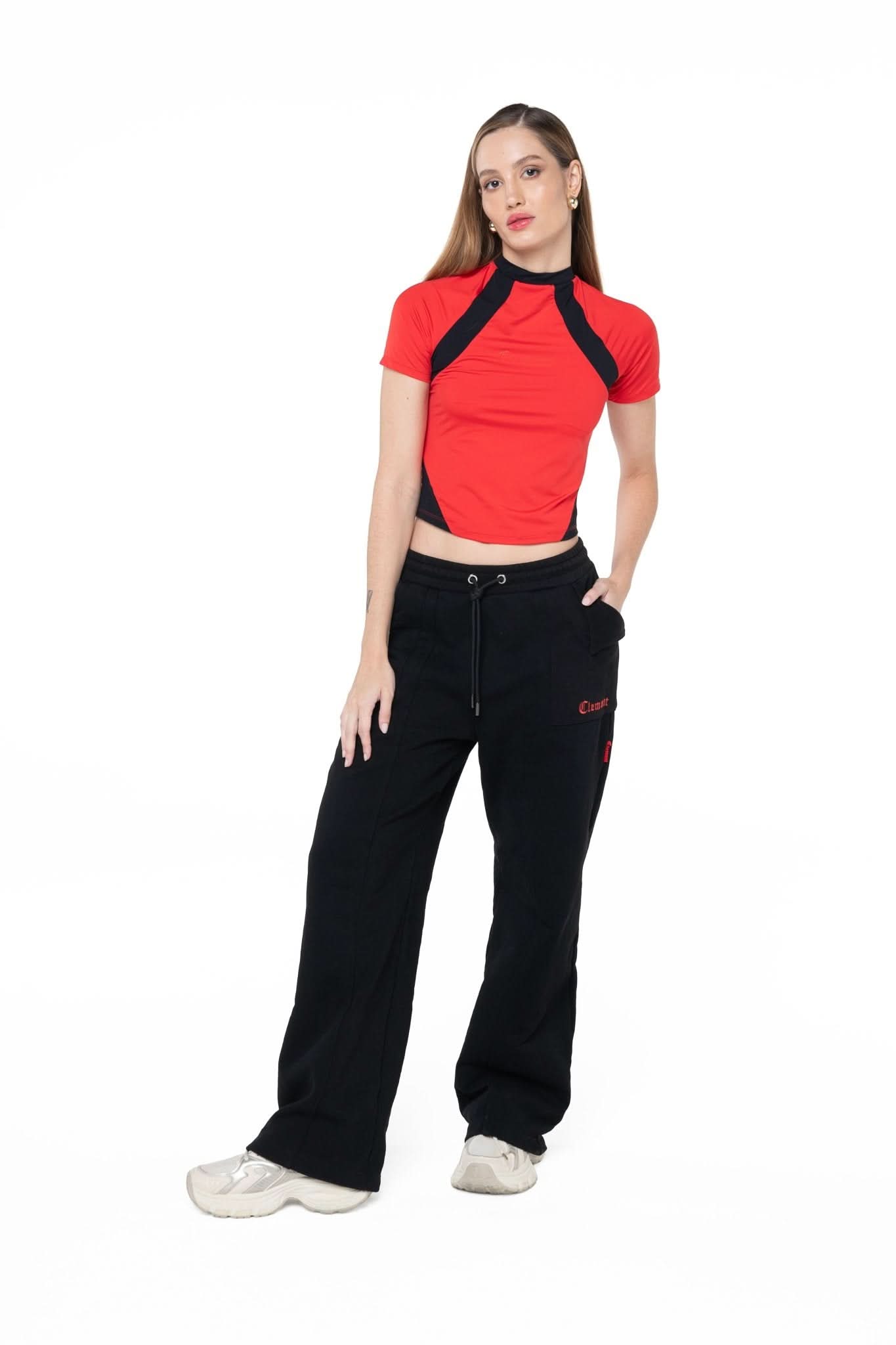 CAMISETA MUJER IRISDECENTE ROJO CLEMONT - Clemont Oficial