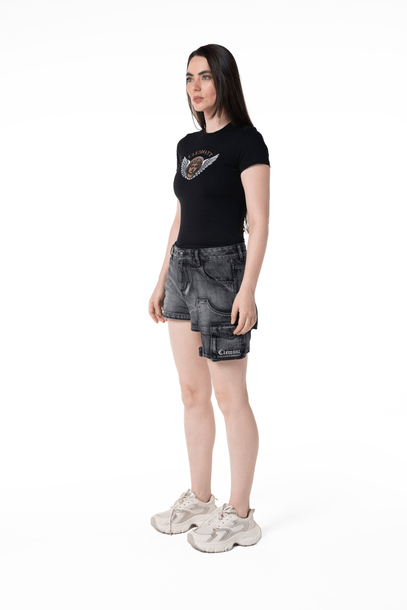 CAMISETA MUJER NODO NEGRO CLEMONT - Clemont Oficial