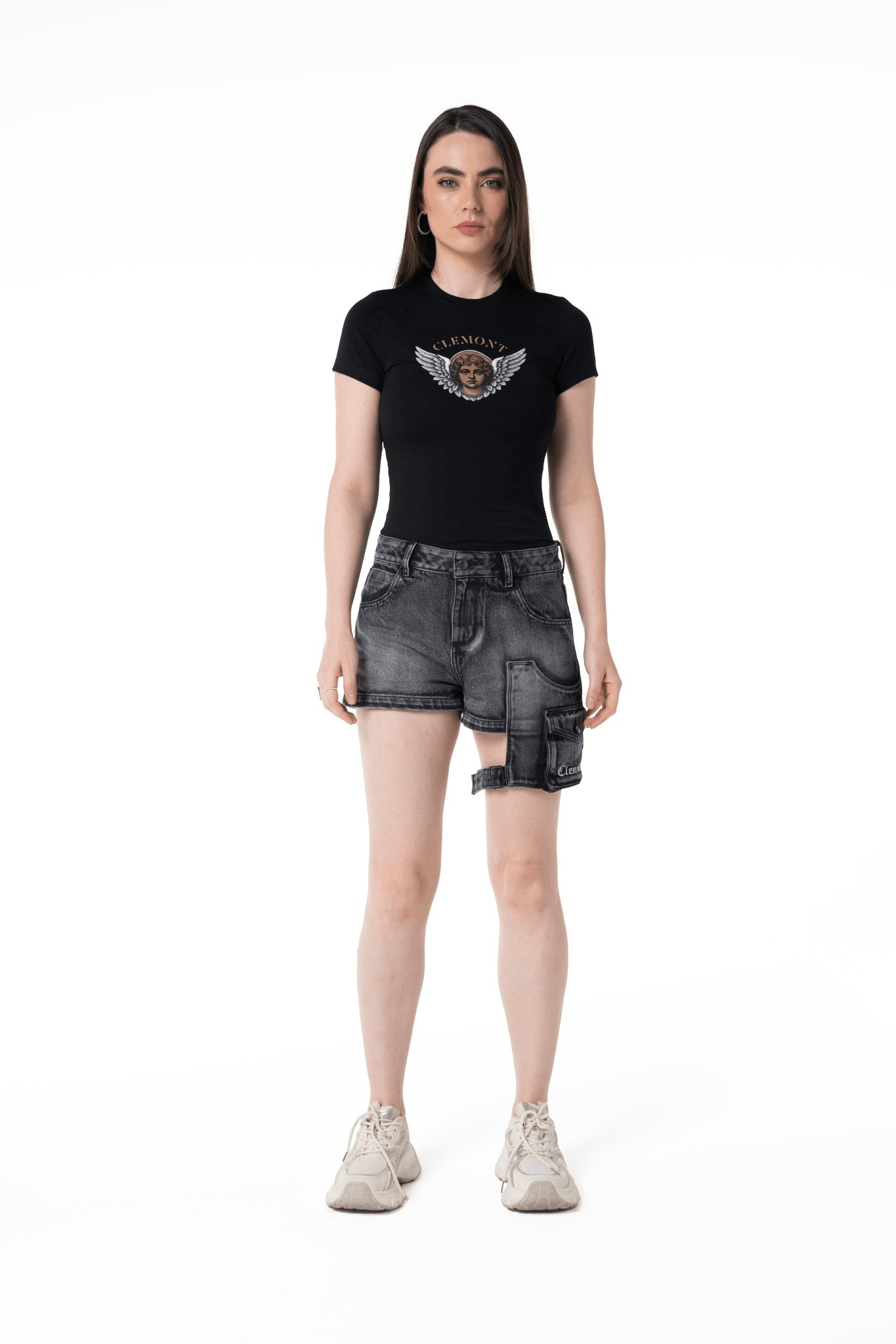 CAMISETA MUJER NODO NEGRO CLEMONT - Clemont Oficial