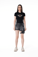 CAMISETA MUJER NODO NEGRO CLEMONT - Clemont Oficial