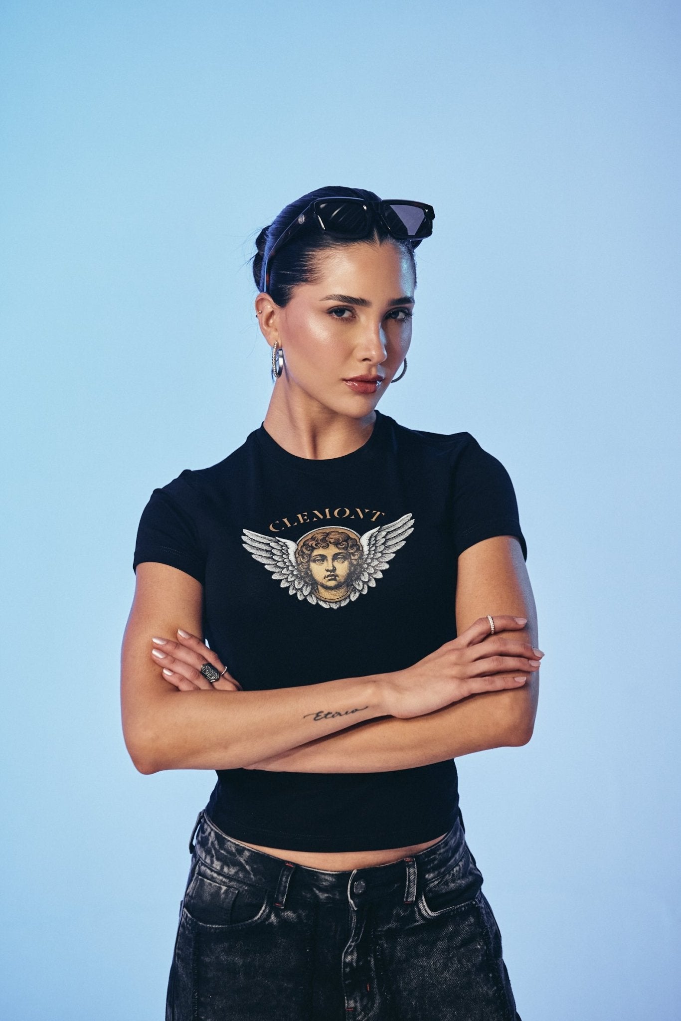 CAMISETA MUJER NODO NEGRO CLEMONT - Clemont Oficial