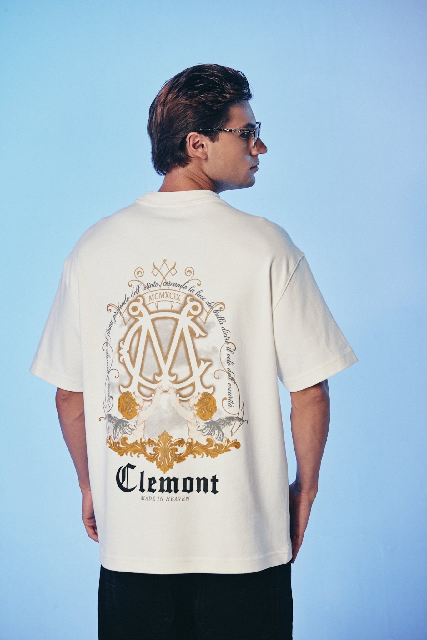 CAMISETA OVERSIZED HOMBRE PALPITARE CREMA CLEMONT - Clemont Oficial