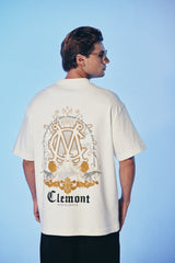 CAMISETA OVERSIZED HOMBRE PALPITARE CREMA CLEMONT - Clemont Oficial