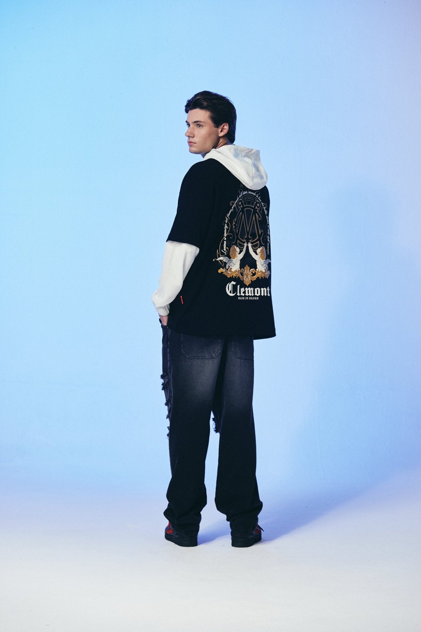 CAMISETA OVERSIZED HOMBRE PALPITARE NEGRO CLEMONT - Clemont Oficial