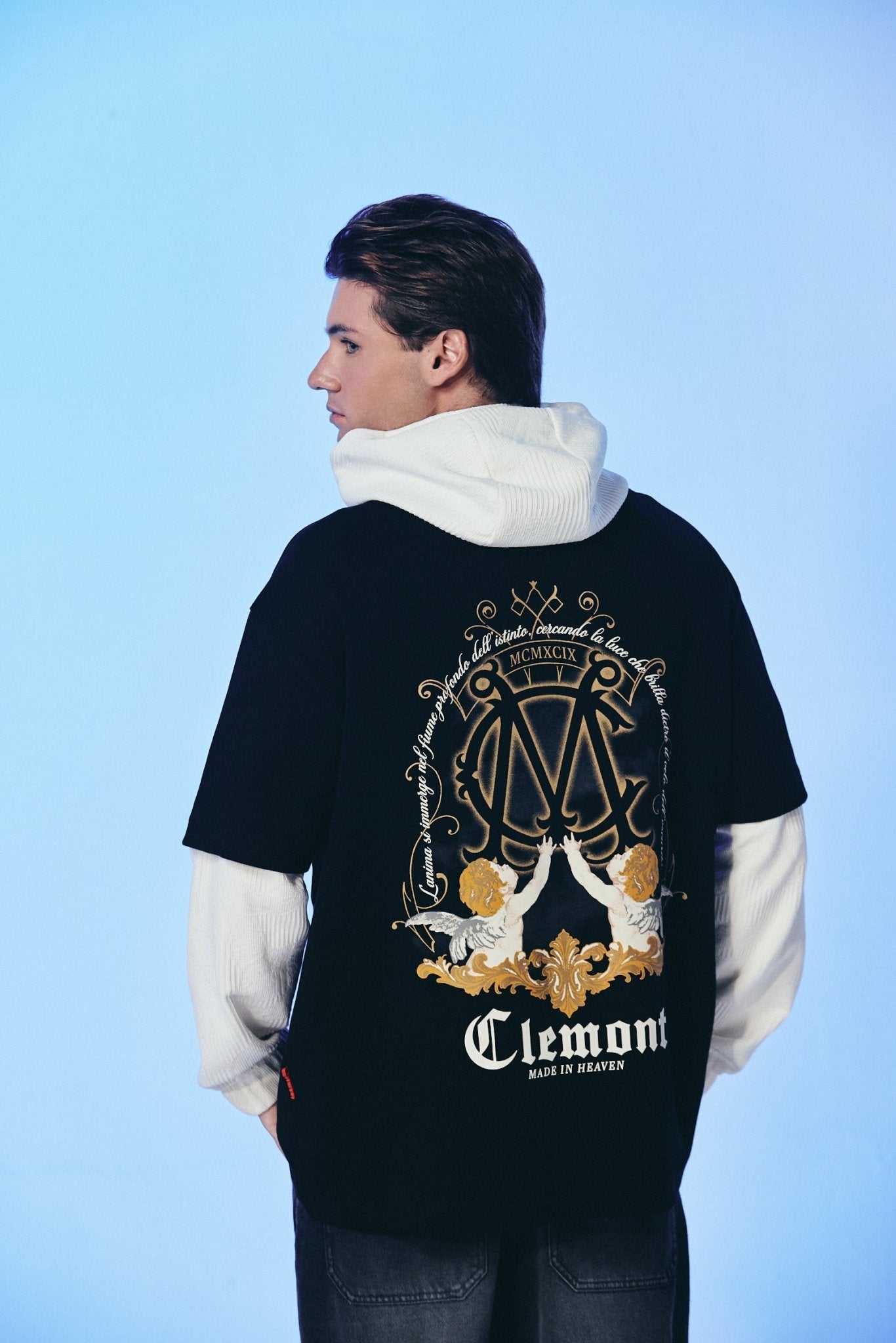 CAMISETA OVERSIZED HOMBRE PALPITARE NEGRO CLEMONT - Clemont Oficial
