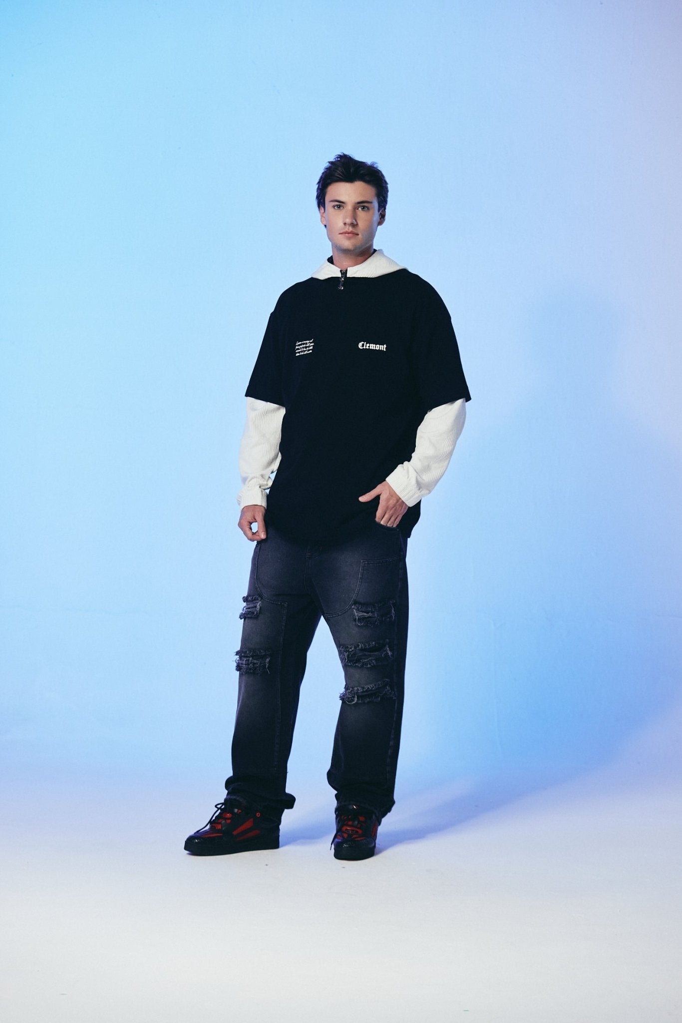 CAMISETA OVERSIZED HOMBRE PALPITARE NEGRO CLEMONT - Clemont Oficial