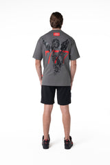 CAMISETA OVERSIZED HOMBRE PROMESSA GRIS OSCURO CLEMONT - Clemont Oficial