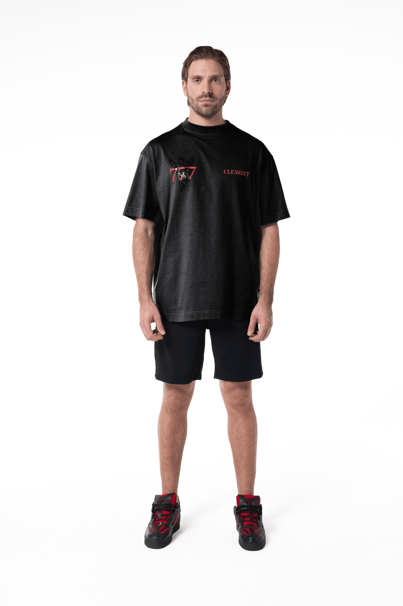 CAMISETA OVERSIZED HOMBRE PROMESSA NEGRO CLEMONT - Clemont Oficial