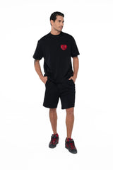 CAMISETA OVERSIZED MASCULINA ACCOGLIENZA NEGRO CLEMONT - Clemont Oficial