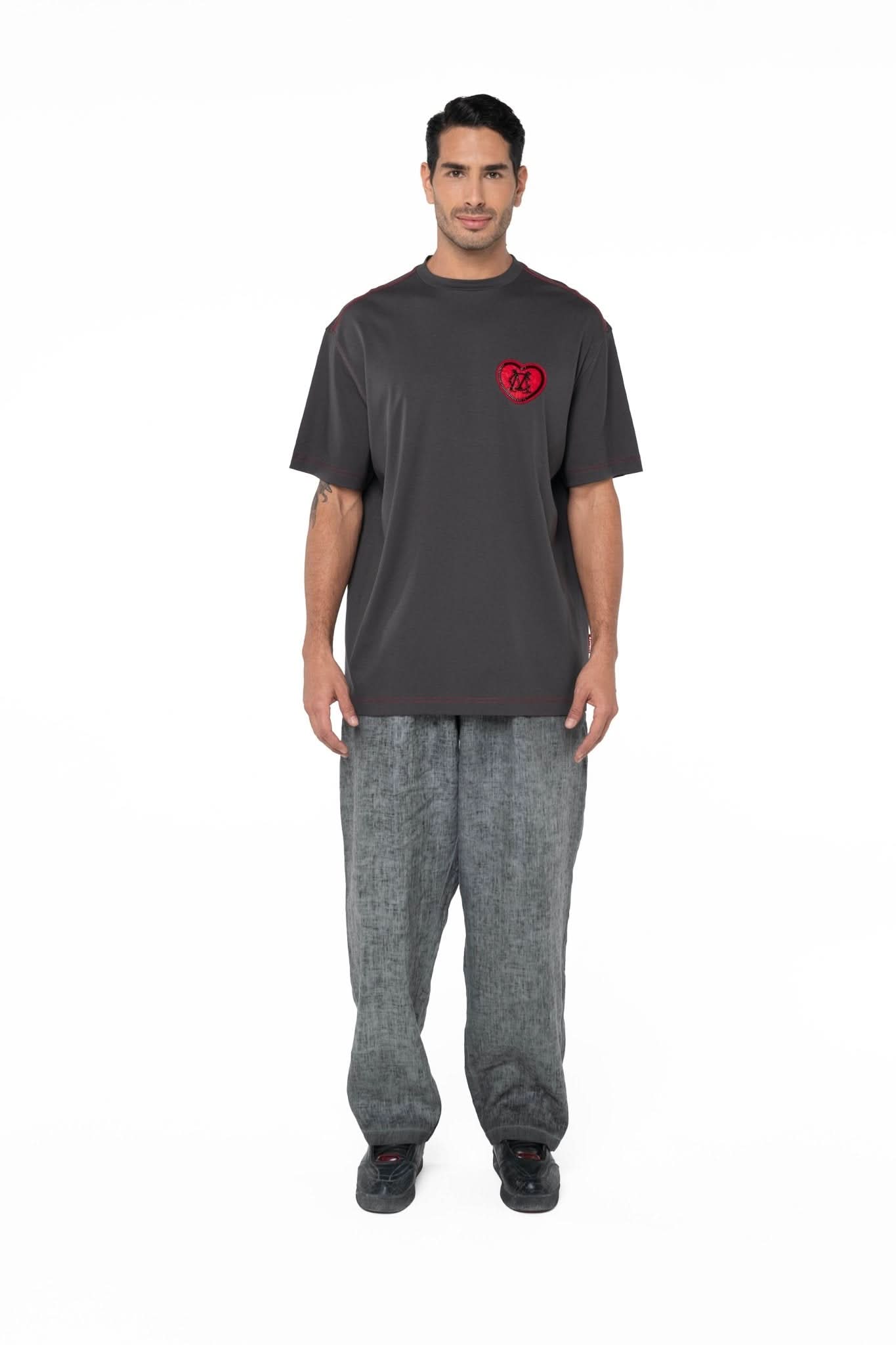 CAMISETA OVERSIZED MASCULINO ACCOGLIENZA GRIS CLEMONT - Clemont Oficial