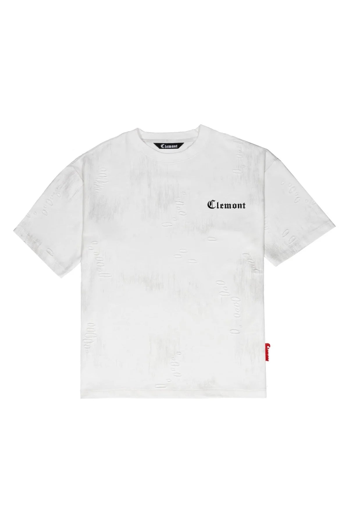 CAMISETA OVERSIZED MASCULINO ESTIVO CREMA/NEGRO CLEMONT
