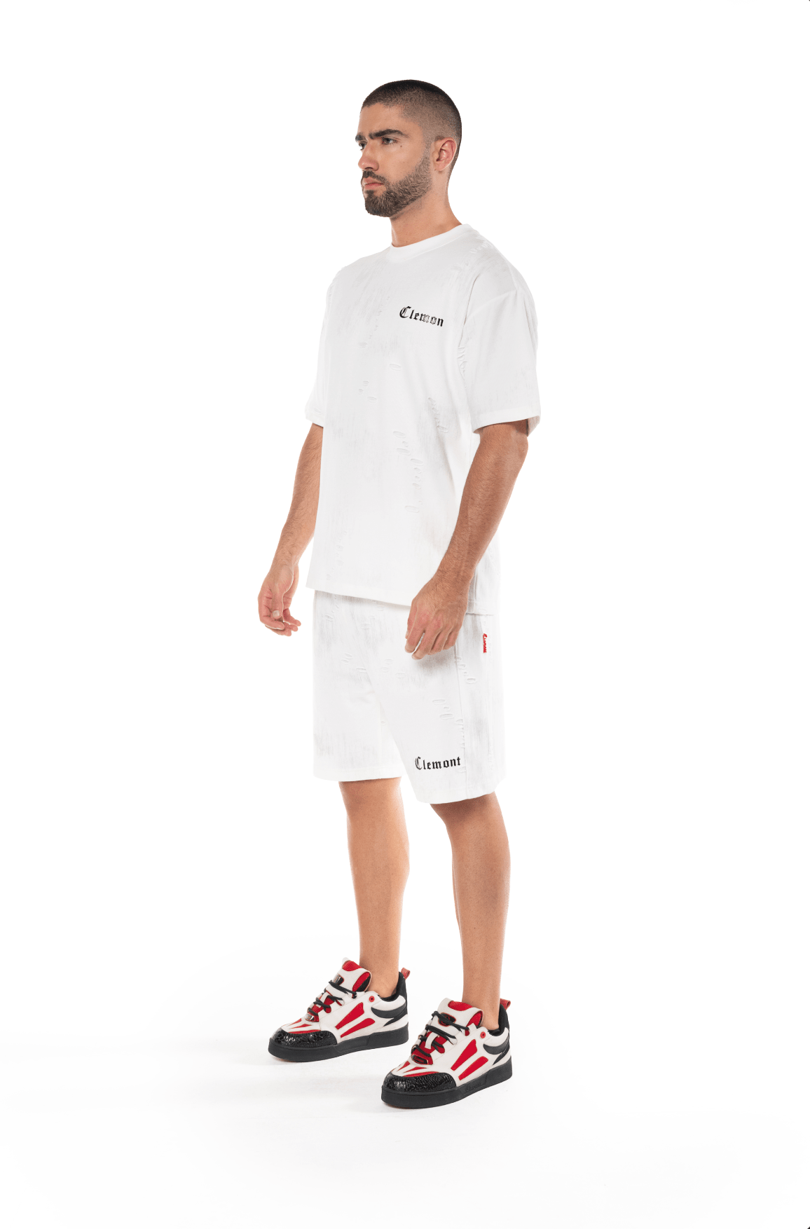 CAMISETA OVERSIZED MASCULINO ESTIVO CREMA/NEGRO CLEMONT - Clemont Oficial