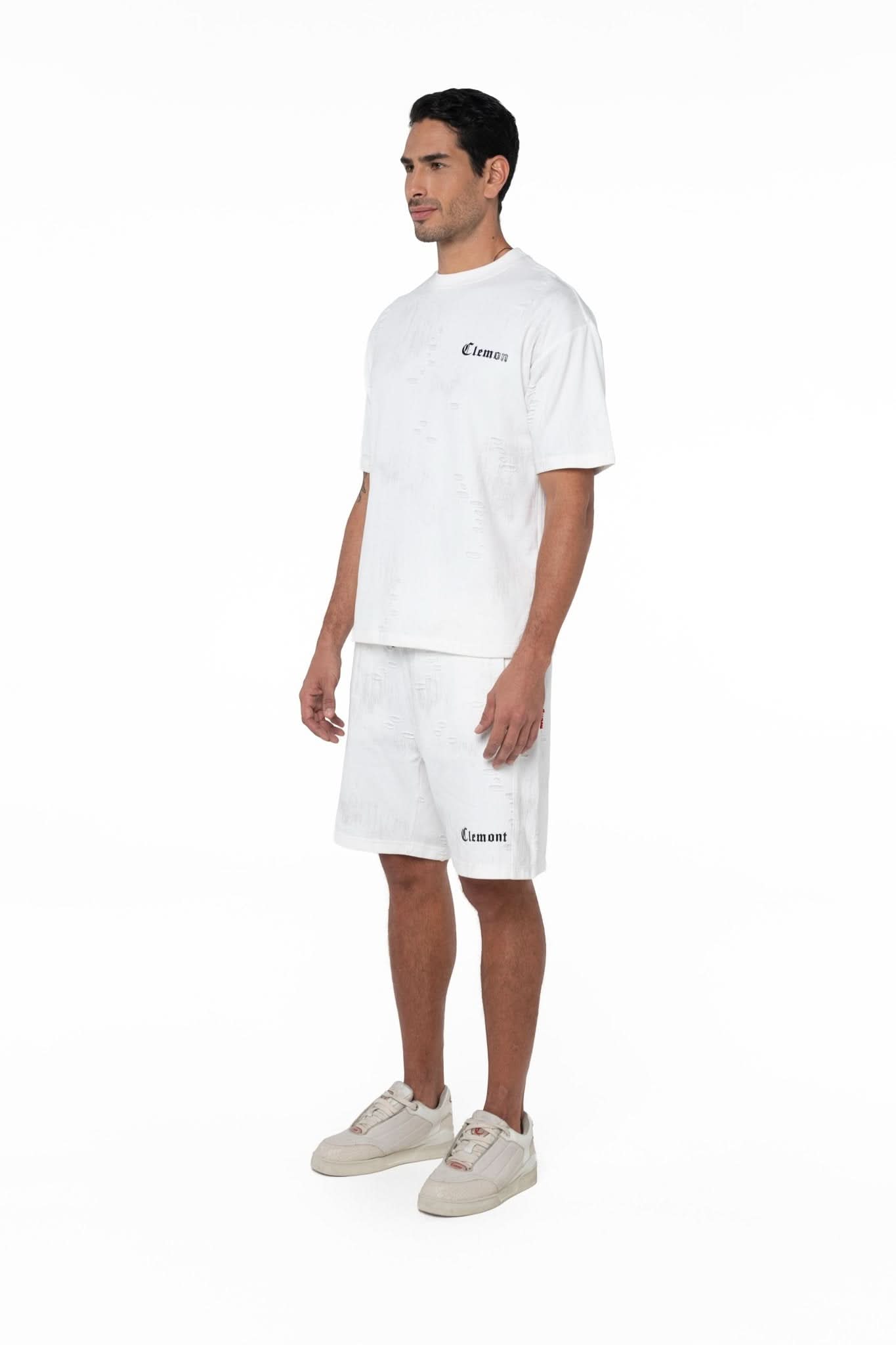 CAMISETA OVERSIZED MASCULINO ESTIVO CREMA/NEGRO CLEMONT - Clemont Oficial
