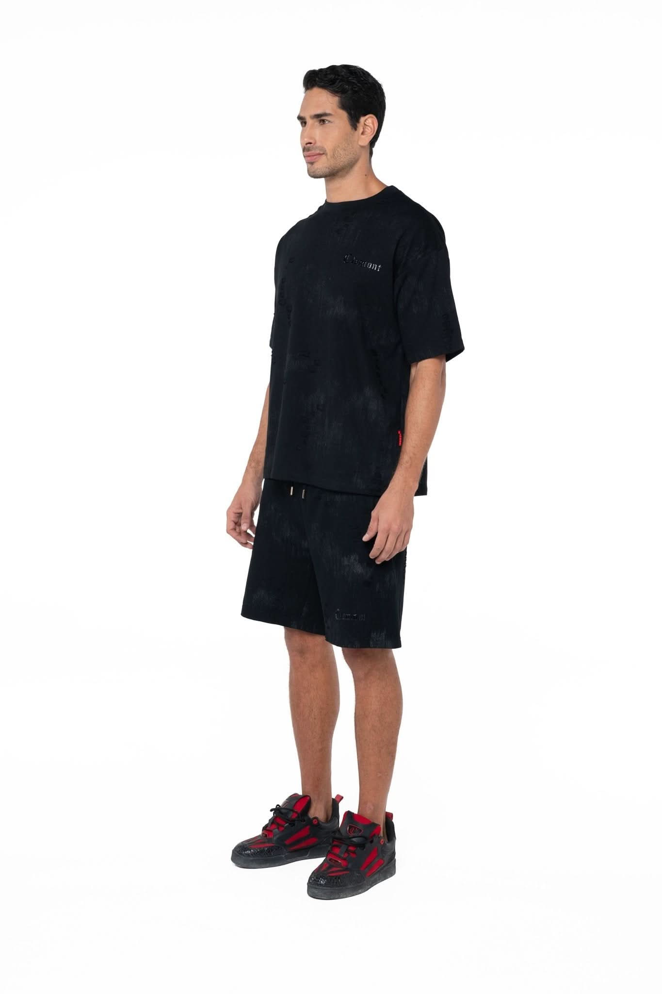 CAMISETA OVERSIZED MASCULINO ESTIVO NEGRO/SILVER CLEMONT - Clemont Oficial