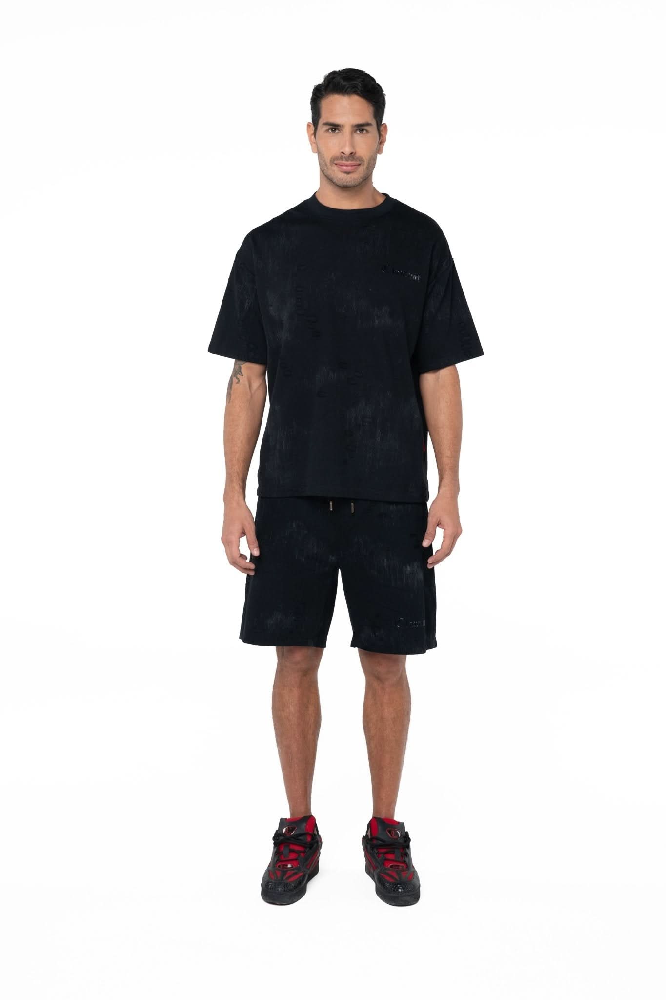 CAMISETA OVERSIZED MASCULINO ESTIVO NEGRO/SILVER CLEMONT - Clemont Oficial