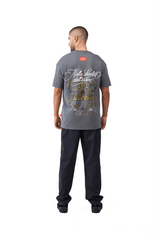CAMISETA OVERSIZED MASCULINO FILIGRANA GRIS OSCURO CLEMONT - CLEMONT.CO S.A.S.
