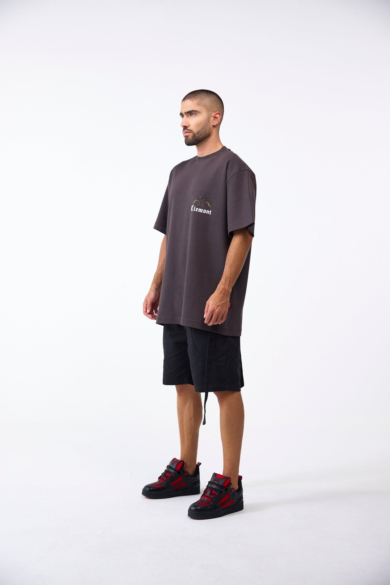 CAMISETA OVERSIZED MASCULINO FILIGRANA MOCCA CLEMONT - CLEMONT.CO S.A.S.